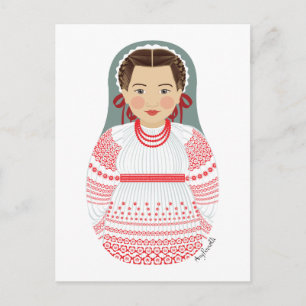 Croatian Matryoshka Postcard