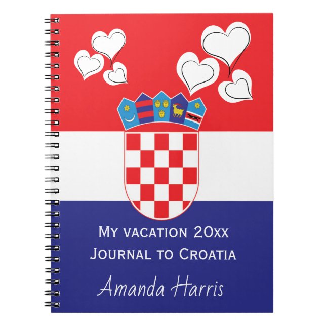 Croatian national Flag Patriotic Gifts Notebook (Front)