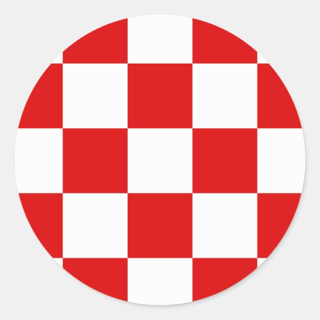 Croatian pattern coa of arms classic round sticker (Front)