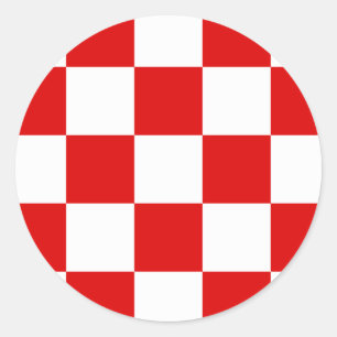 Croatian pattern coa of arms classic round sticker