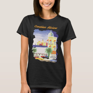 Croatian Riviera Colourful Vintage Travel T-Shirt