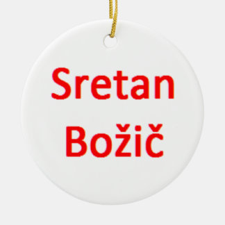 croatian sretan bozic ceramic tree decoration
