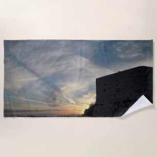 Croatian sunset beach towel
