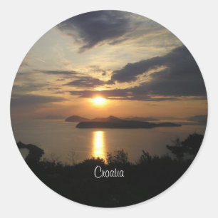 Croatian Sunset Classic Round Sticker
