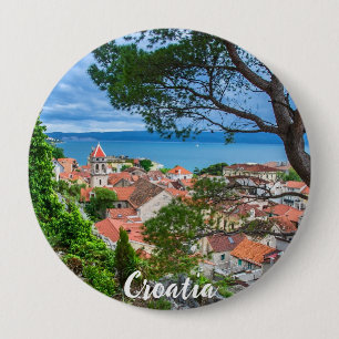 Croatian town Omis 10 Cm Round Badge