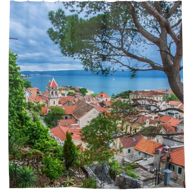 Croatian town Omis Shower Curtain (Front)