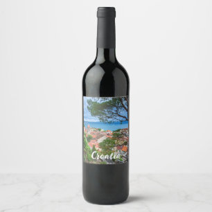 Croatian town Omis Wine Label