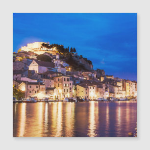 Croatian town Sibenik at night