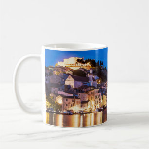 Croatian town Sibenik at night Coffee Mug