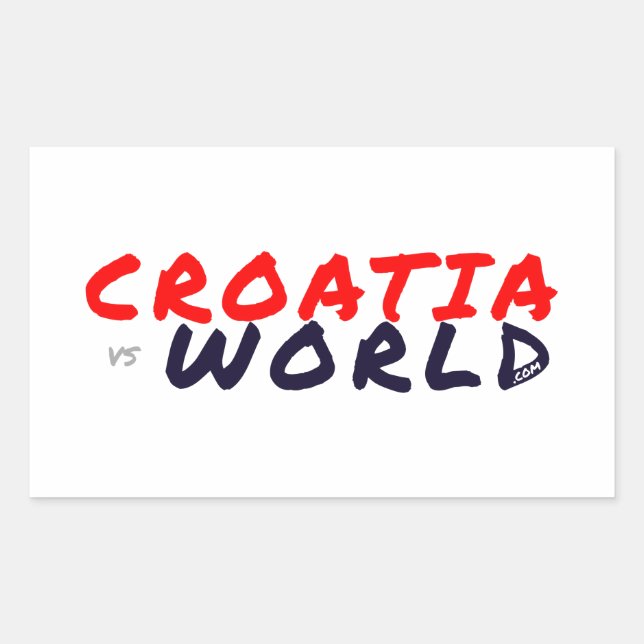 CROATIAvsWORLD Rectangular Sticker (Front)