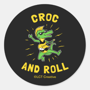 Croc And Roll Classic Round Sticker