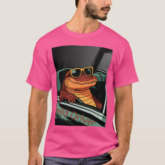 Croc in Car Wild Driver girl T-Shirt