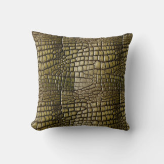 Croc Print Throw Pillow