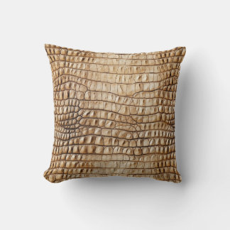 Croc Print Throw Pillow