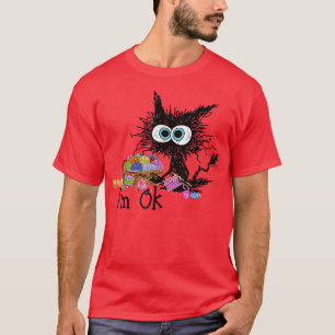Crochet And Knitting I'm OkFunny Cat Crochet Knitt T-Shirt