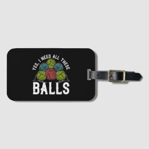 Crochet And Knitting Yarn Crocheting Knitting Day Luggage Tag