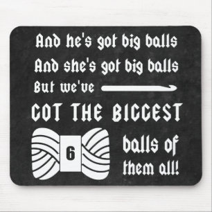 Crochet • Big Balls of Yarn Crafts Dark Mouse Mat