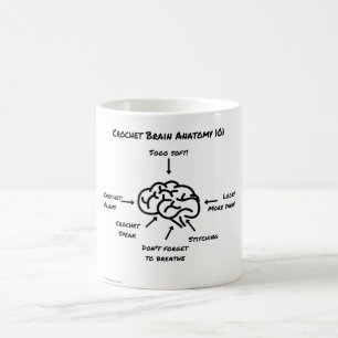Crochet Brain Anatomy Coffee Mug
