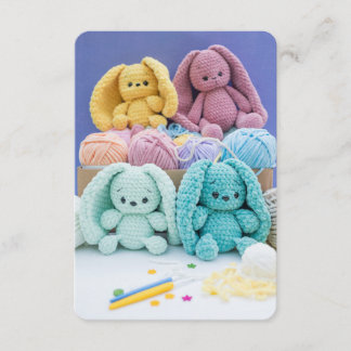 Crochet Bunny Friends – Cozy Yarn Community Enclosure Card