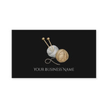 Crochet Business Card with Yarn Balls & Needles