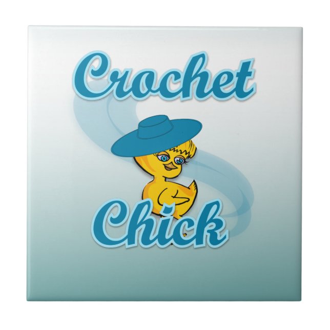 Crochet Chick #3 Tile (Front)