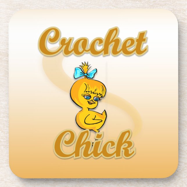 Crochet Chick Coaster (Front)