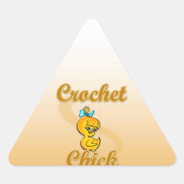Crochet Chick Triangle Sticker (Front)