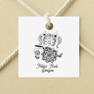 Crochet Crafter Cute Logo Customised Rubber Stamp