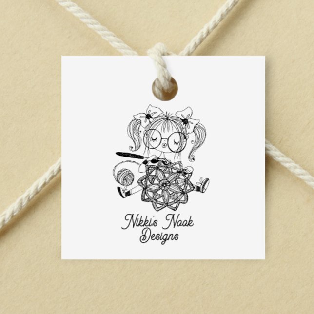 Crochet Crafter Cute Logo Customised Rubber Stamp (Creator Uploaded)