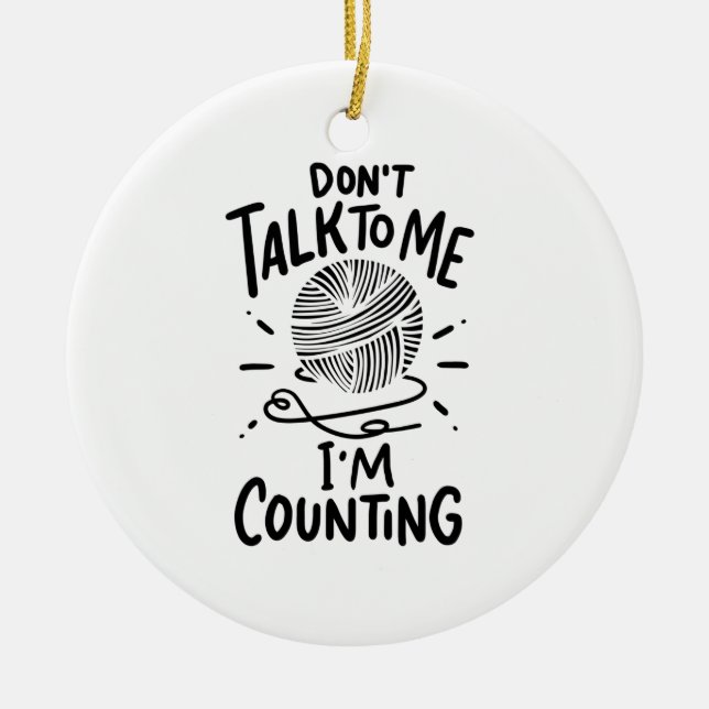 Crochet Crocheting Ceramic Tree Decoration (Front)