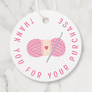 Crochet Crocheting Thank You Custom Small Business Favour Tags
