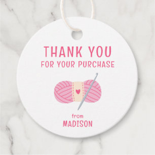 Crochet Crocheting Thank You For Your Purchase Favour Tags