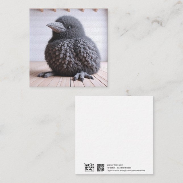 Crochet Crow Greeting Card (Front/Back)