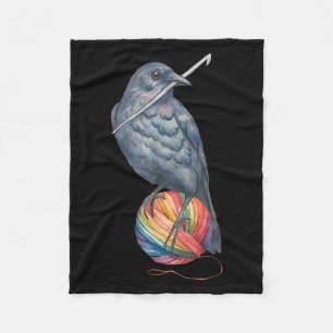 Crochet Crow Yam Crocheter Knitting Crocheting Lov Fleece Blanket