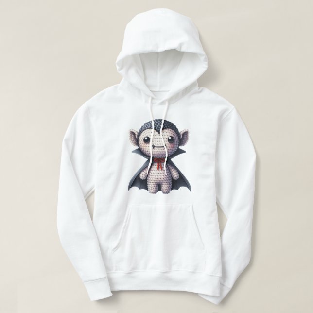 Crochet Cute Vampire Doll Hoodie (Design Front)