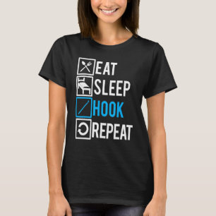 Crochet Eat Sleep Hook Repeat T-Shirt