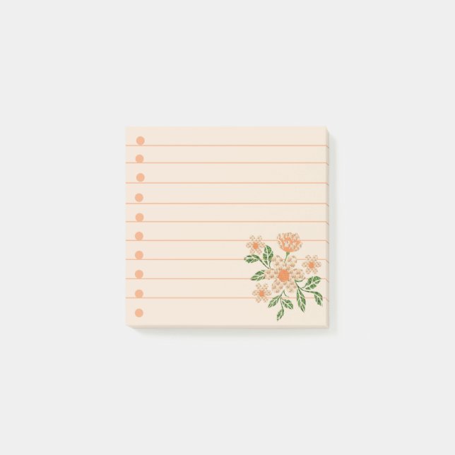 Crochet effect Flowers Post-it Notes (Front)