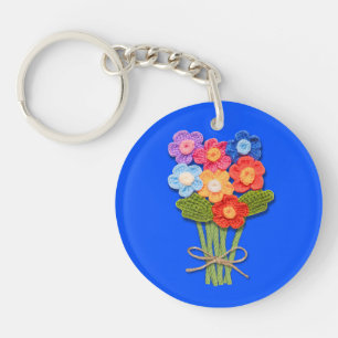 Crochet Flower Bouquet, Crochet Lover, Key Ring