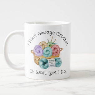 Crochet Funny Personalised Giant Coffee Mug