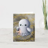 Crochet Ghost With Lantern Blank