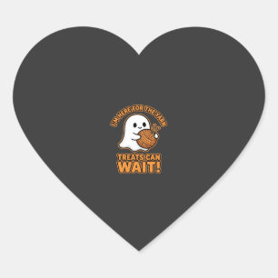 Crochet Ghost Yarn Halloween Design Heart Sticker