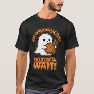 Crochet Ghost Yarn Halloween Design T-Shirt