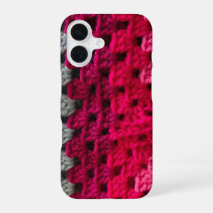 Crochet Granny Square Pattern iPhone 16 Case