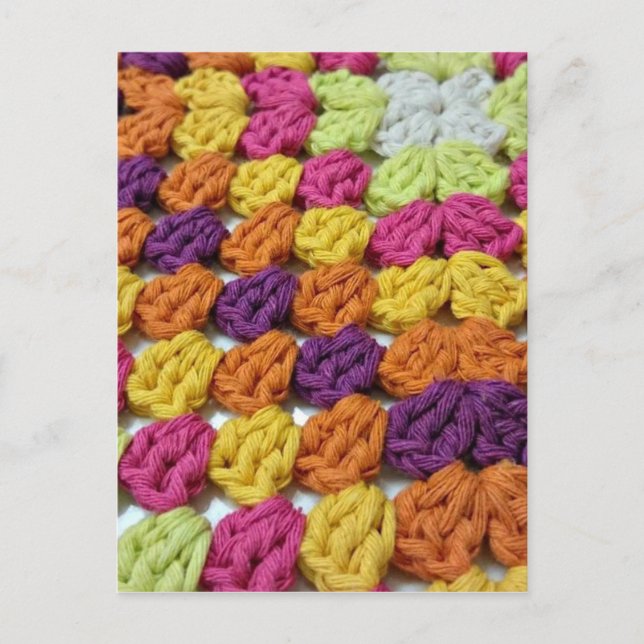 Crochet Granny Square Postcard (Front)