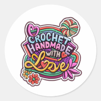 crochet handmade with love sticker