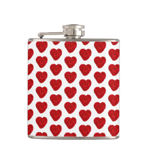 Crochet Handmade Yarn Heart Crafts Hip Flask