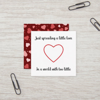 Crochet Heart Trinket Spreading Love Karma Cards