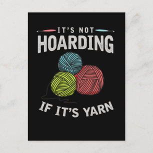 Crochet Hobby Crafting Yarn Knitter Postcard
