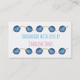 Crochet hook and yarn customisable business card