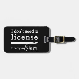Crochet Hook License Crafts{Dark} Luggage Tag